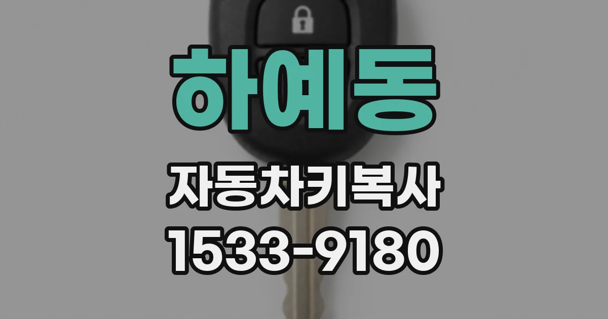 하예동 자동차키복사