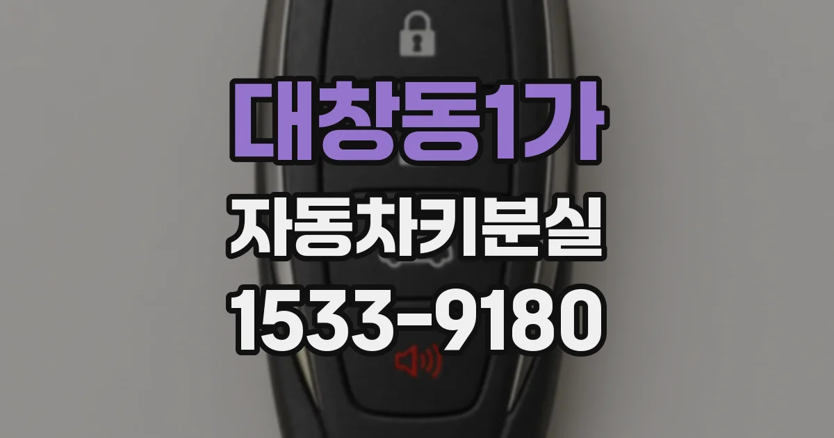 대창동1가 자동차키분실
