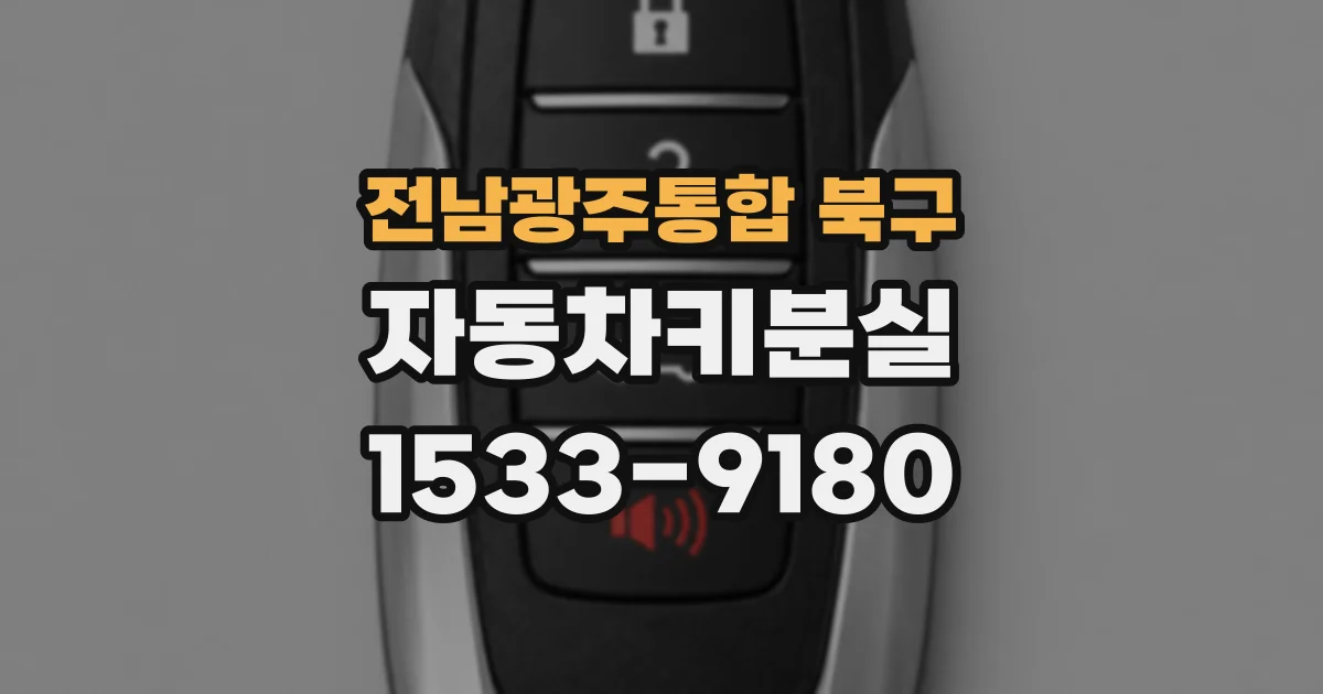 전남광주통합 북구 자동차키분실