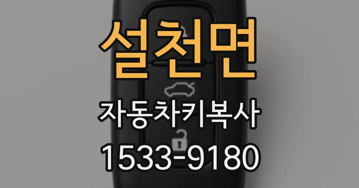 설천면 자동차키복사
