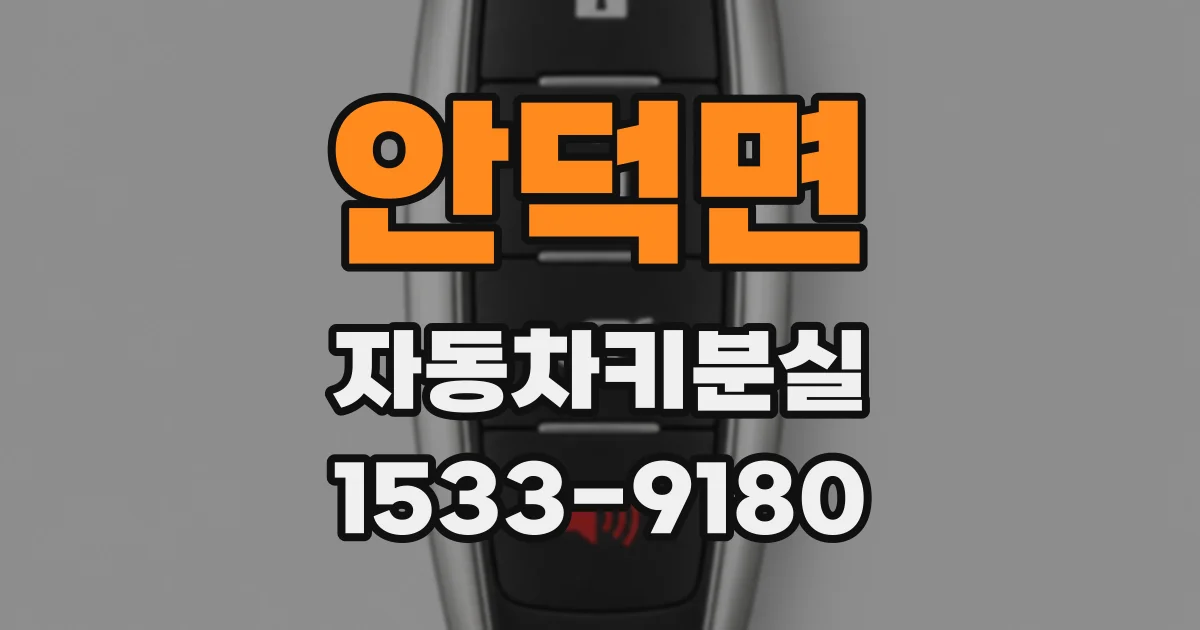 안덕면 자동차키분실