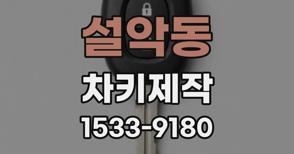 설악동 차키제작