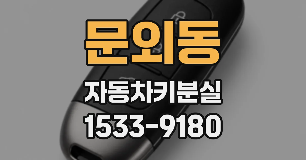 문외동 자동차키분실