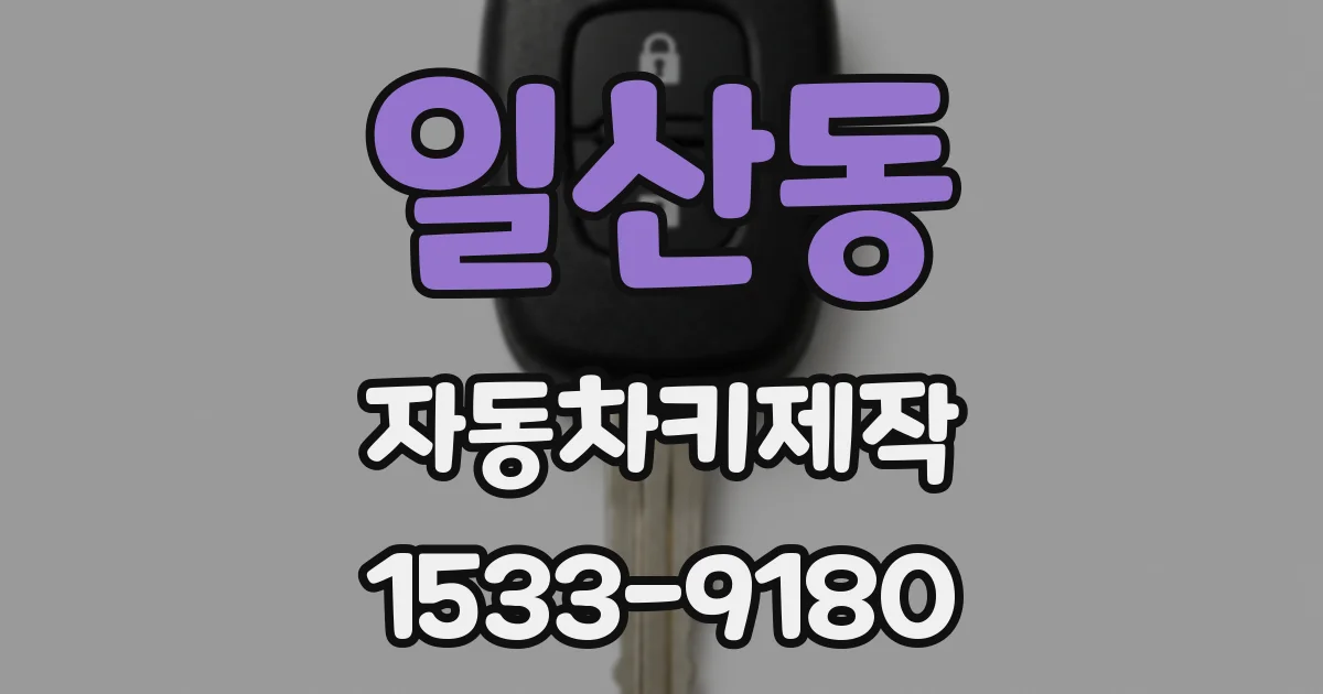 일산동 자동차키제작