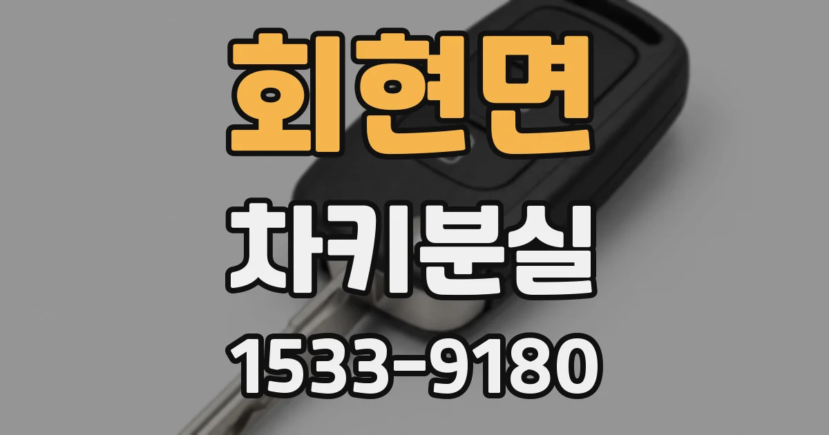 회현면 차키분실