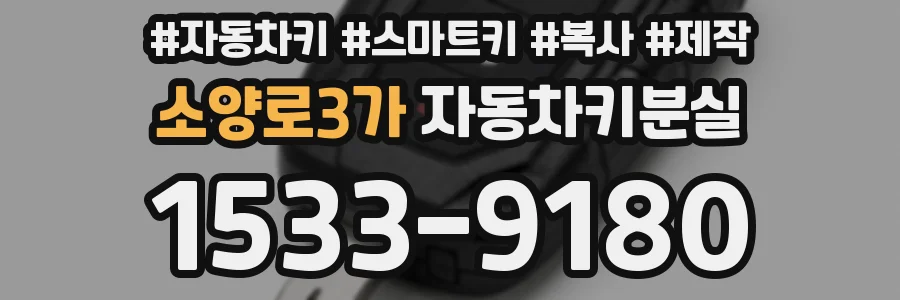 소양로3가 자동차키분실