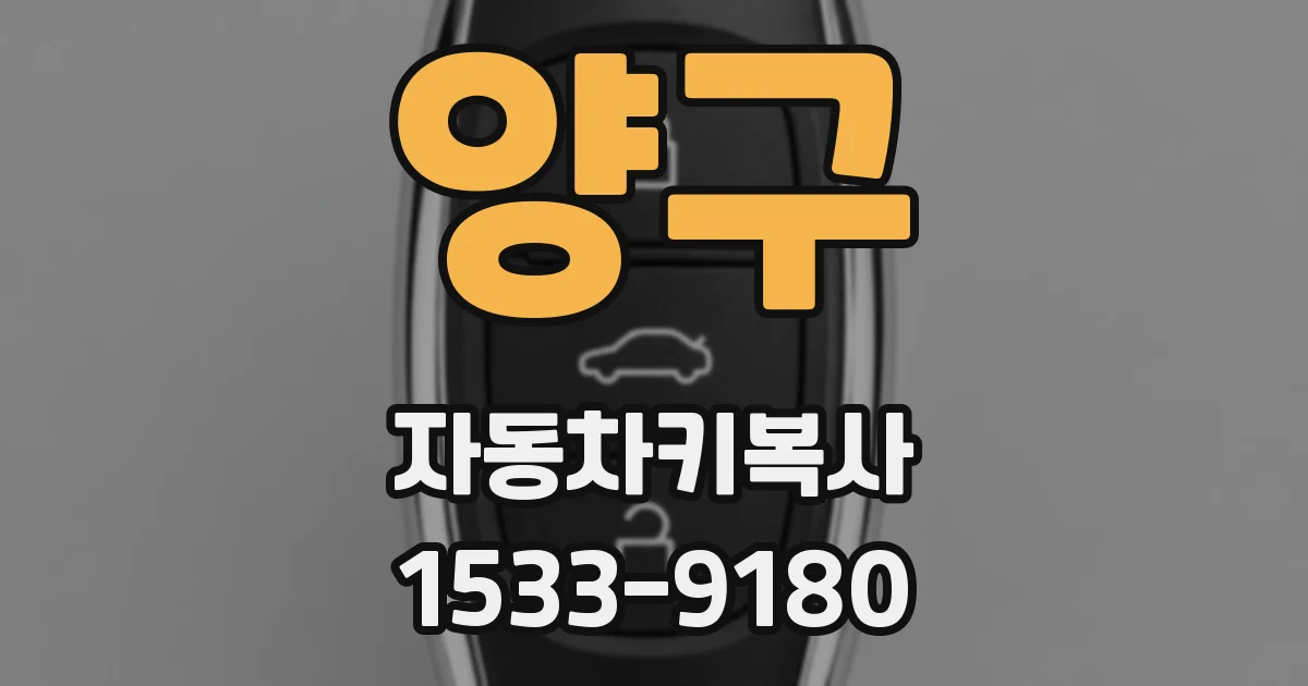 양구 자동차키복사