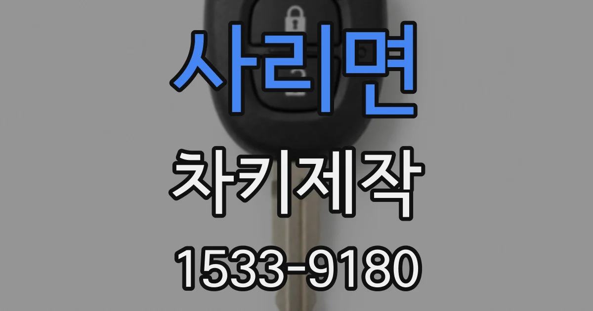 사리면 차키제작