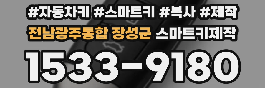 전남광주통합 장성군 스마트키제작