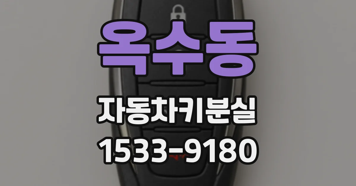 옥수동 자동차키분실