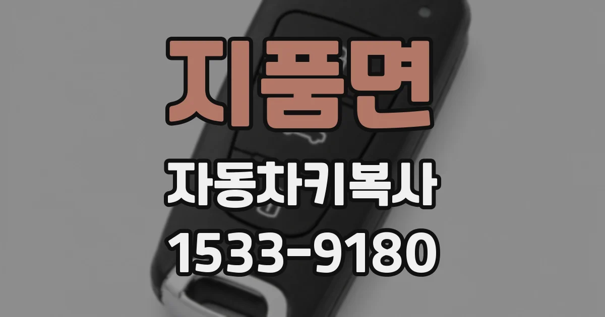 지품면 자동차키복사