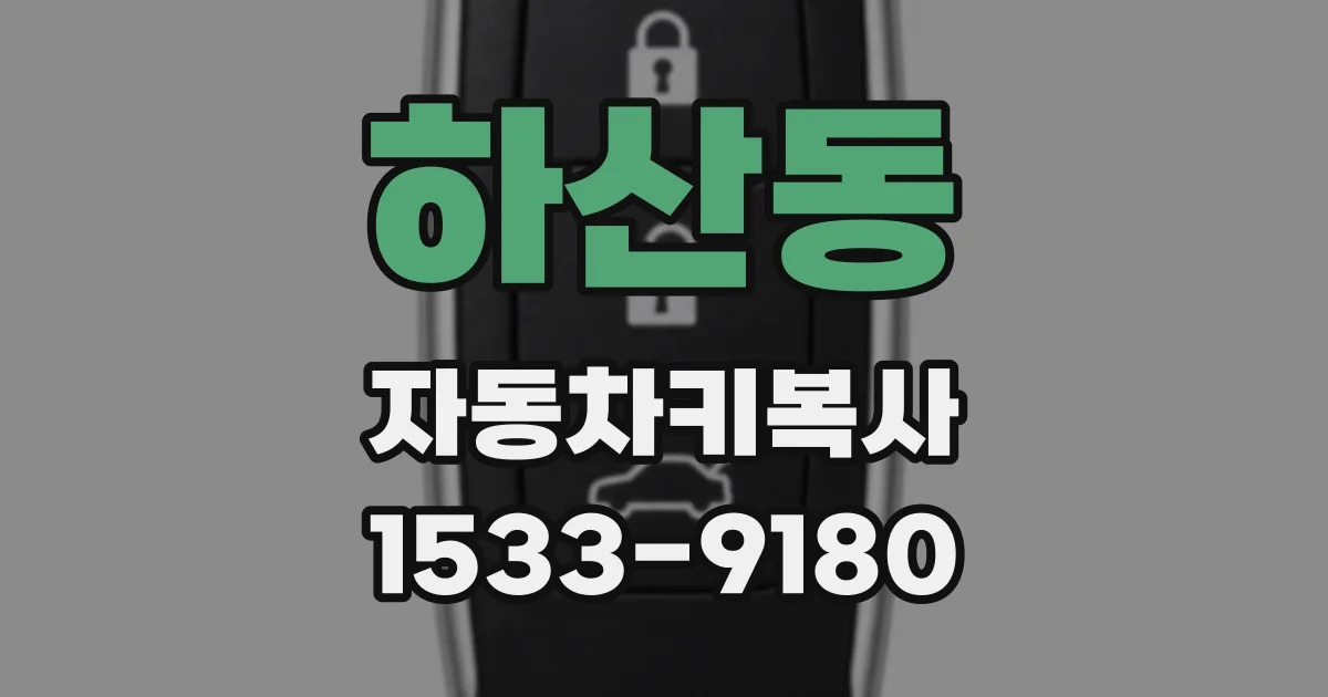 하산동 자동차키복사