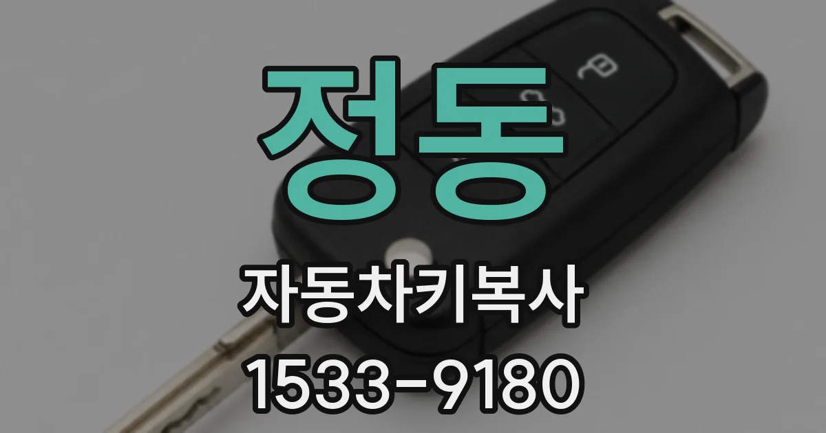 정동 자동차키복사