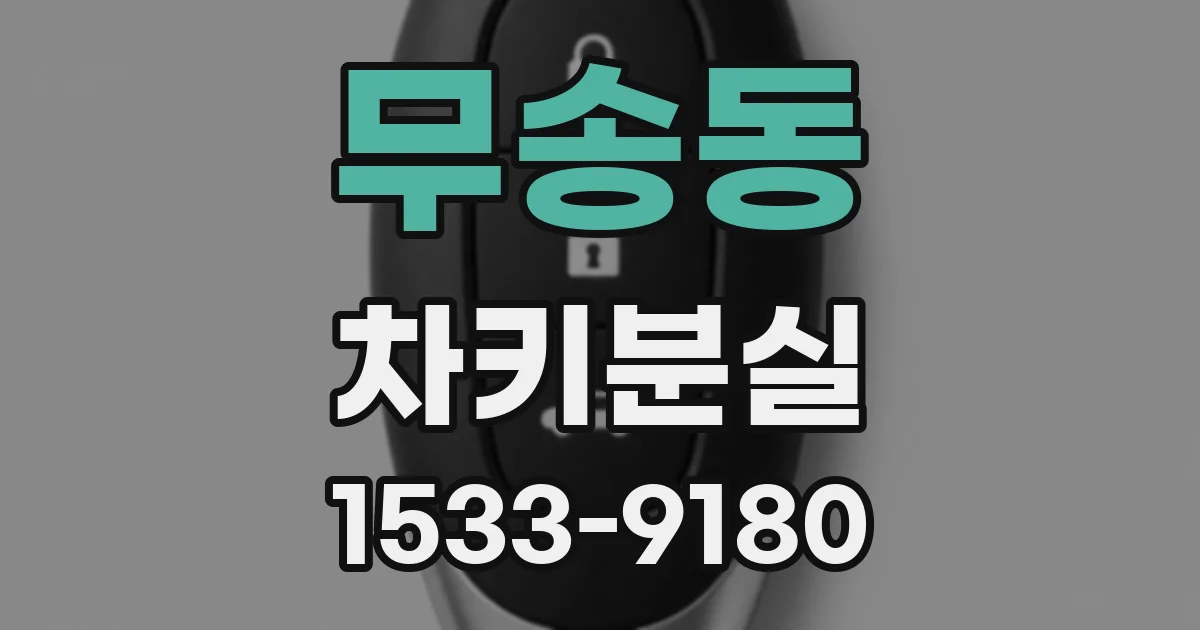 무송동 차키분실