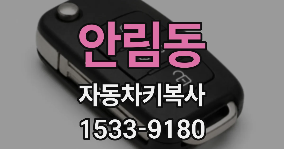 안림동 자동차키복사