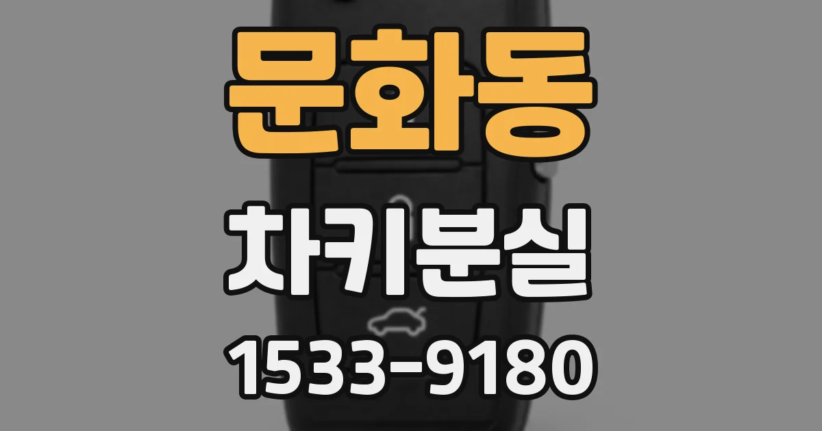 문화동 차키분실