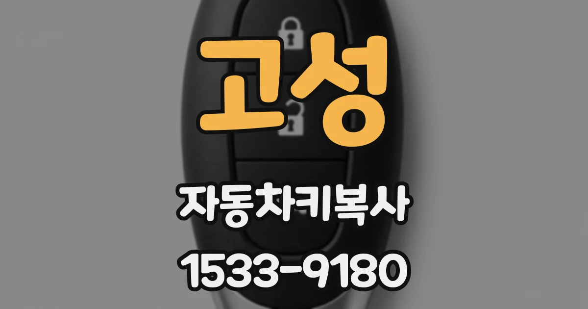 고성 자동차키복사