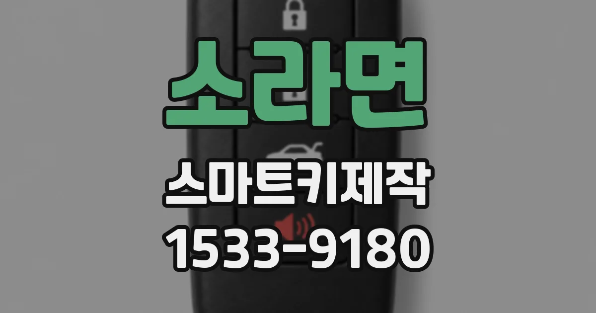 소라면 스마트키제작