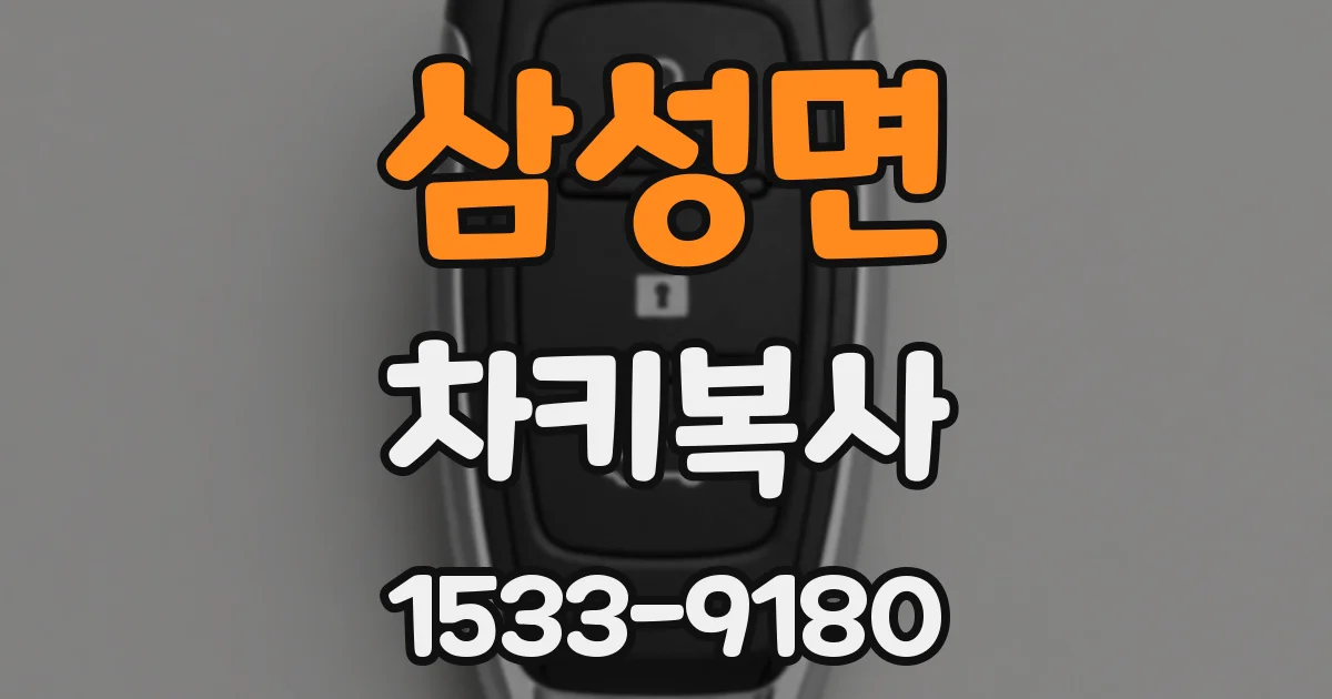 삼성면 차키복사