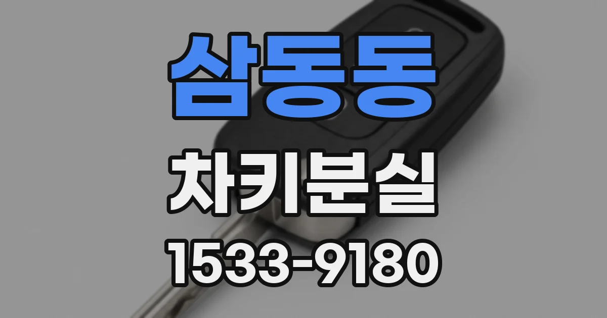 삼동동 차키분실