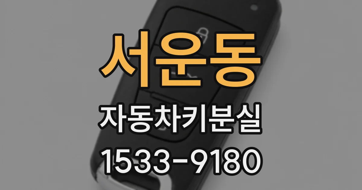 서운동 자동차키분실