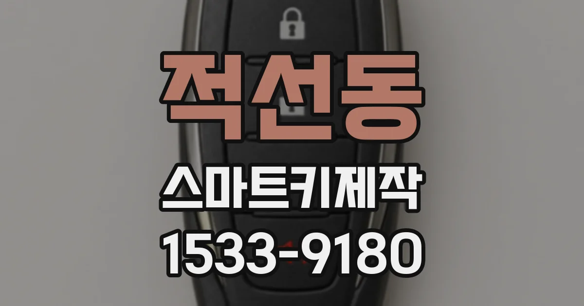적선동 스마트키제작