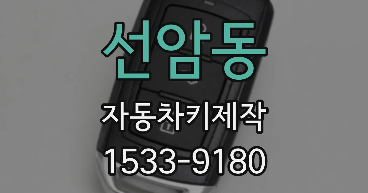 선암동 자동차키제작