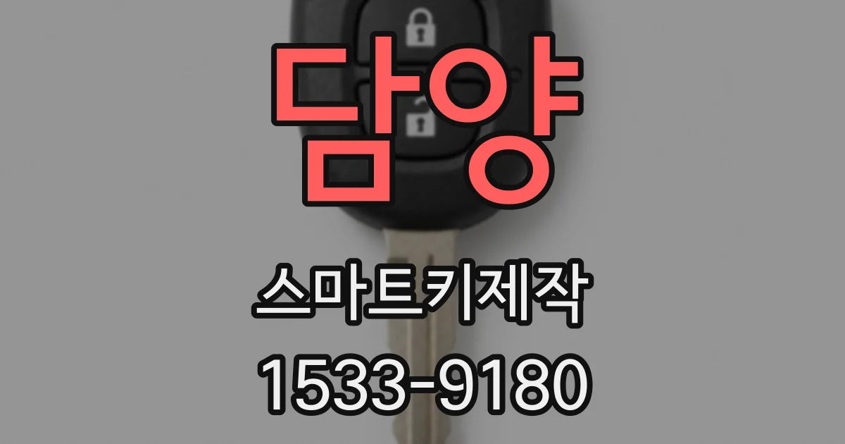 담양 스마트키제작