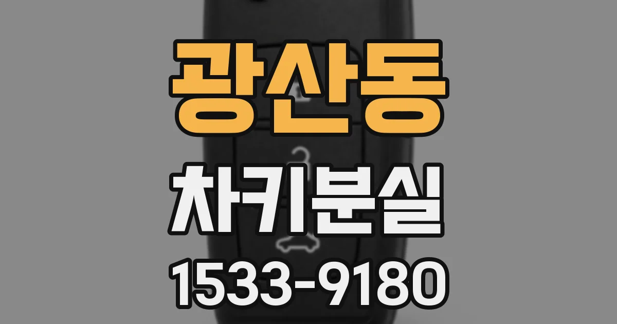 광산동 차키분실