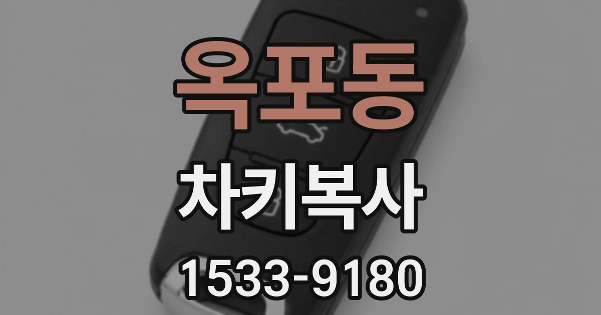 옥포동 차키복사