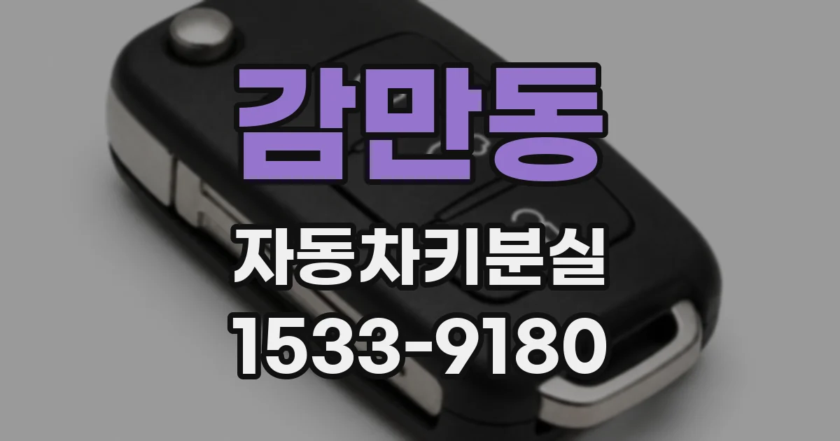 감만동 자동차키분실