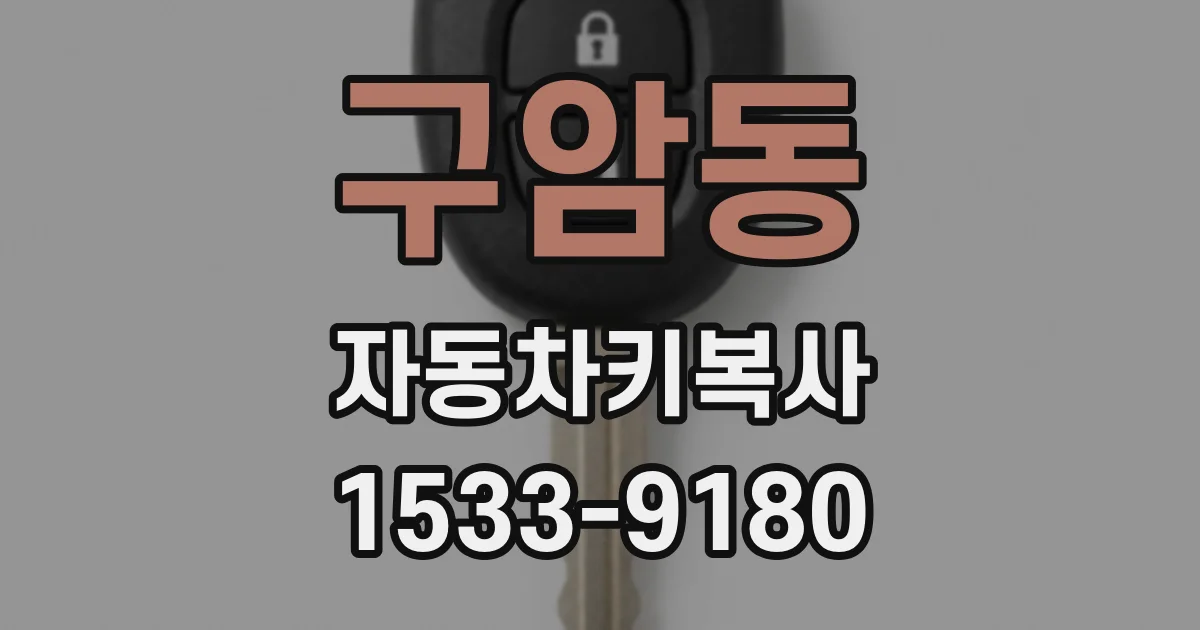 구암동 자동차키복사