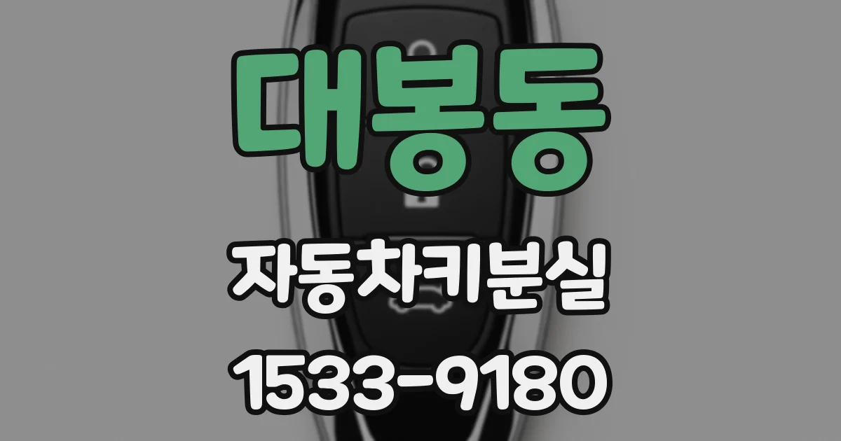 대봉동 자동차키분실