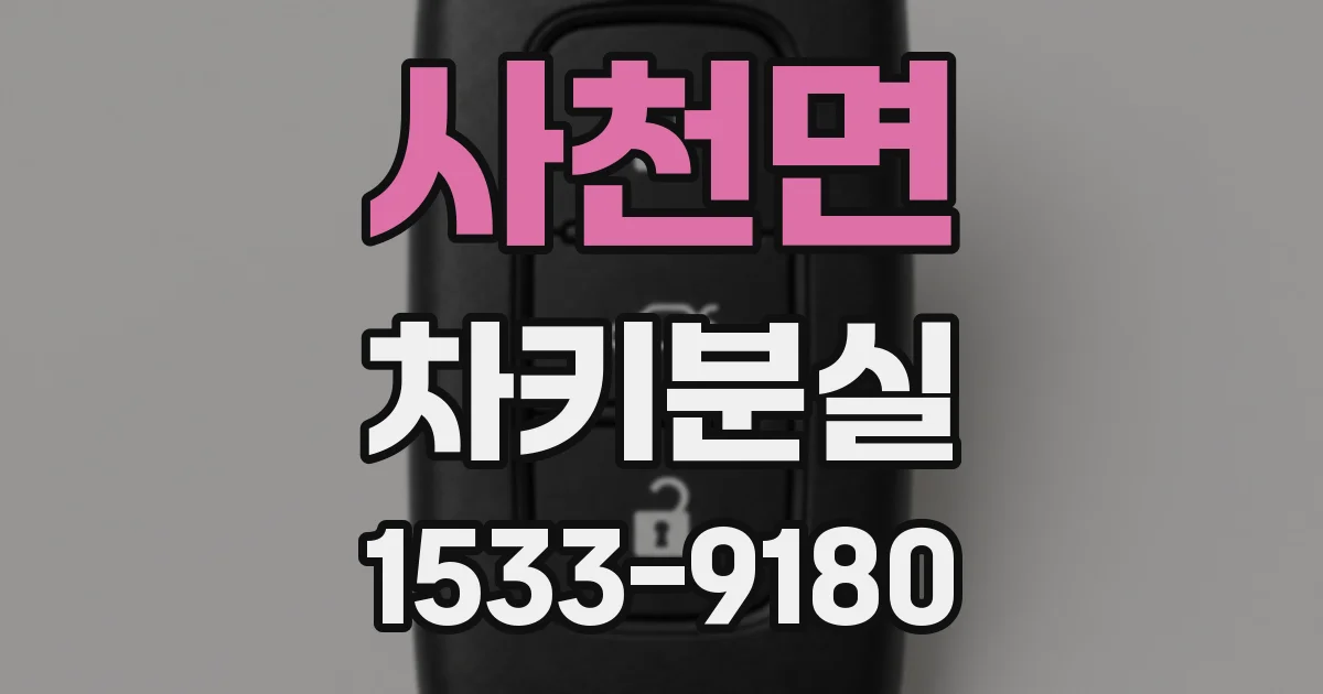 사천면 차키분실
