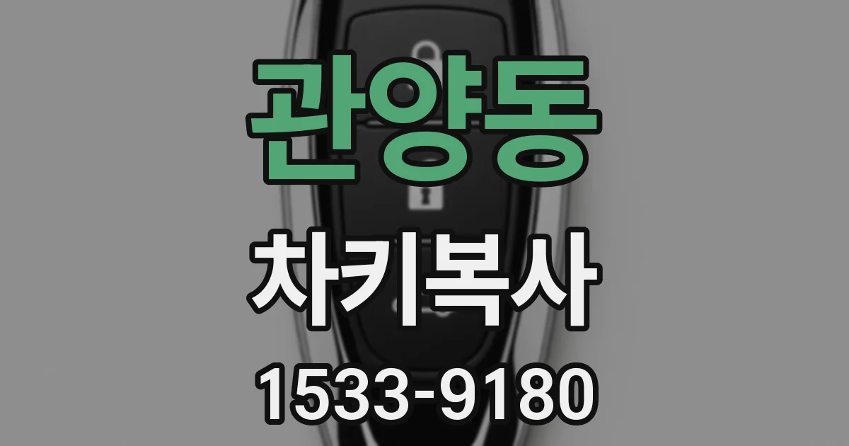 관양동 차키복사