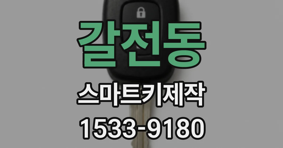 갈전동 스마트키제작