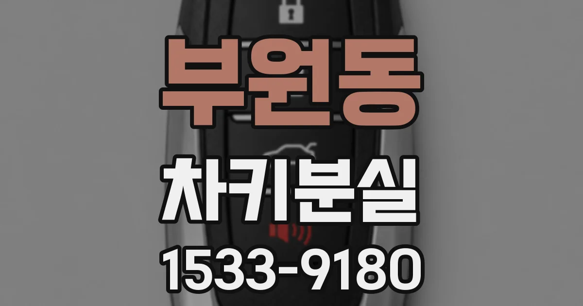 부원동 차키분실