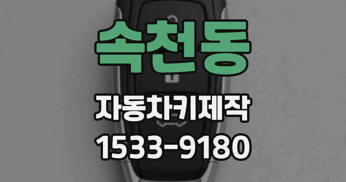 속천동 자동차키제작