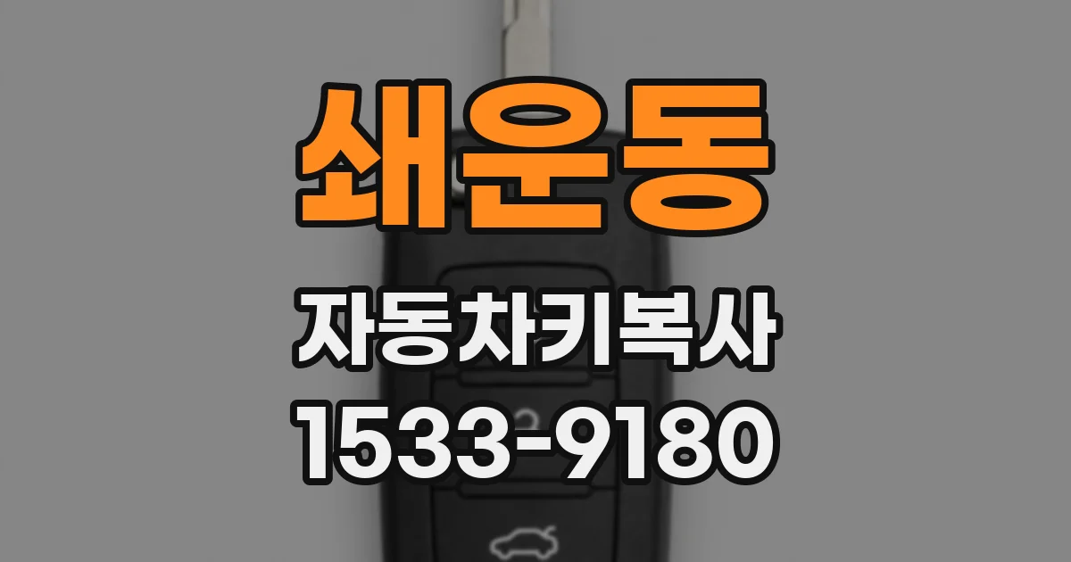 쇄운동 자동차키복사