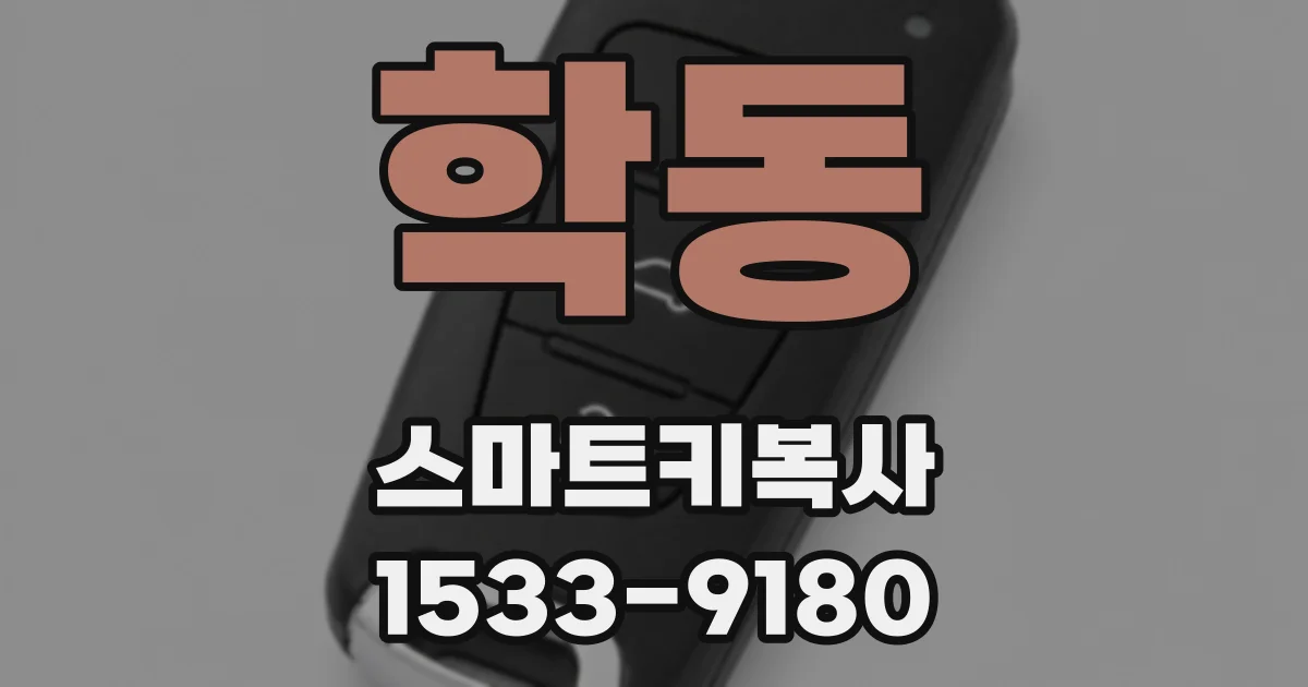 학동 스마트키복사