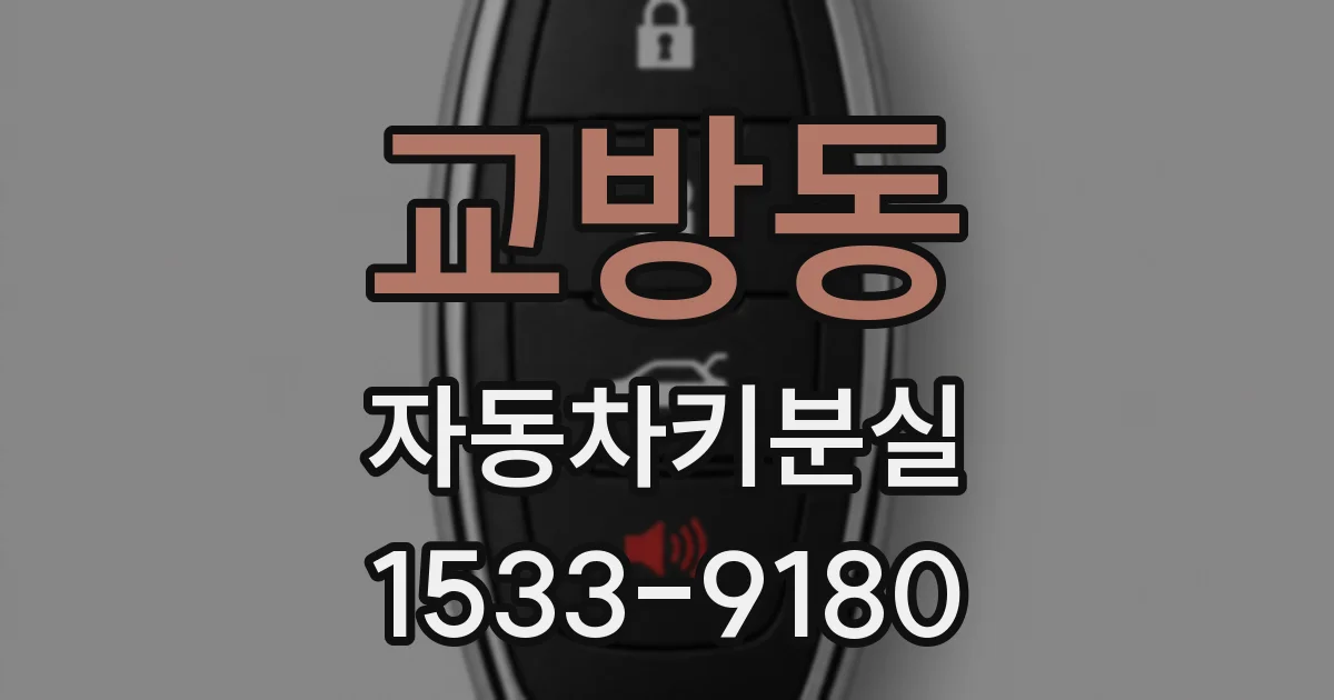 교방동 자동차키분실