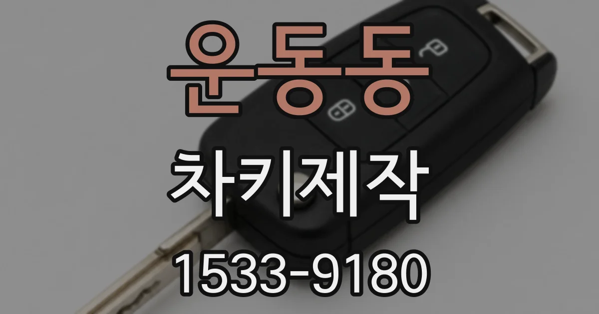 운동동 차키제작