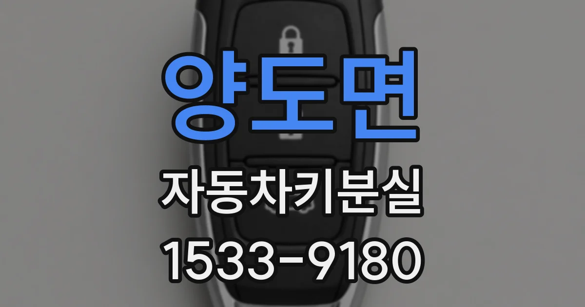 양도면 자동차키분실