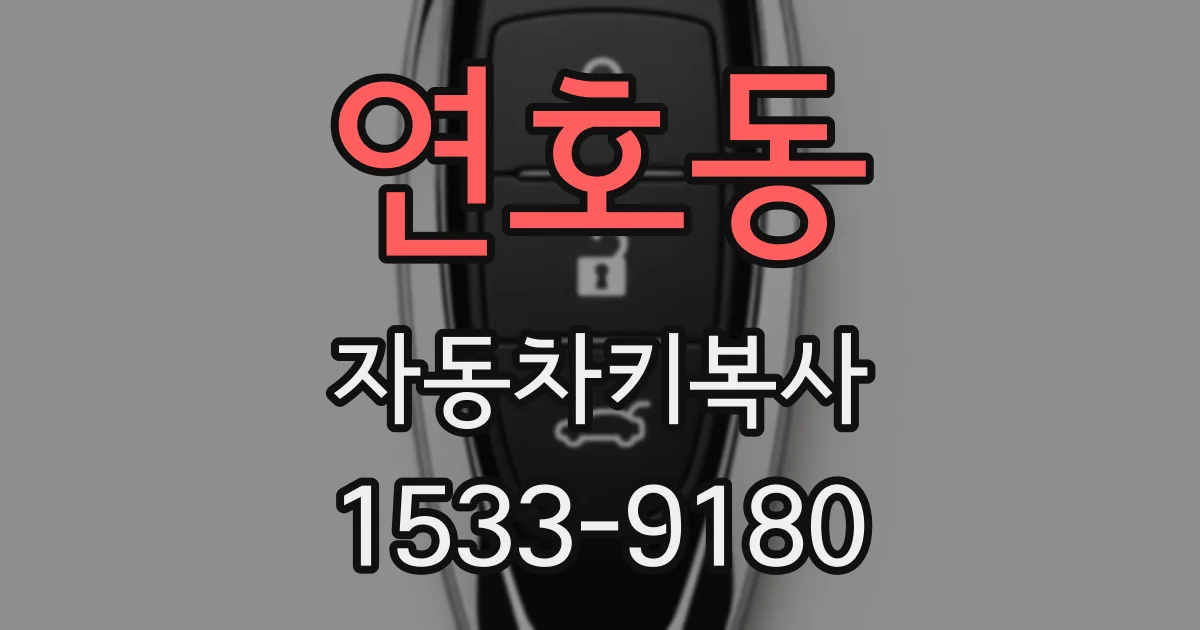 연호동 자동차키복사