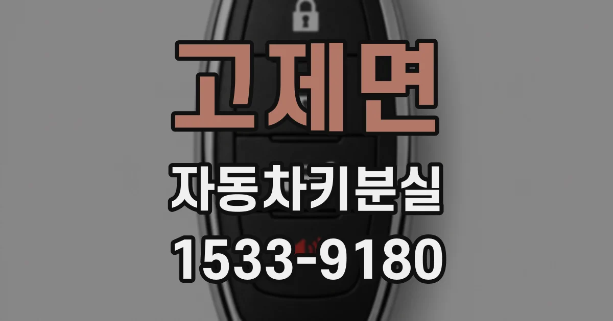 고제면 자동차키분실