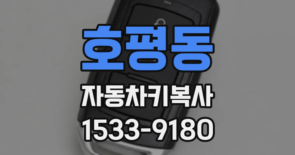 호평동 자동차키복사