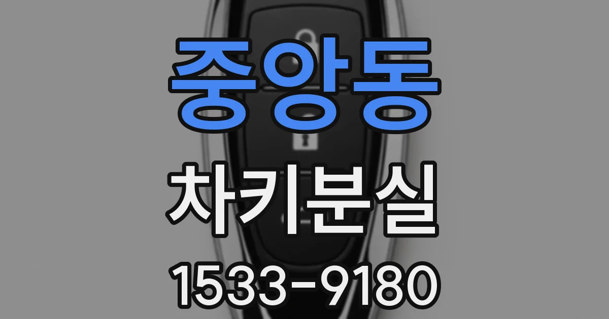 중앙동 차키분실