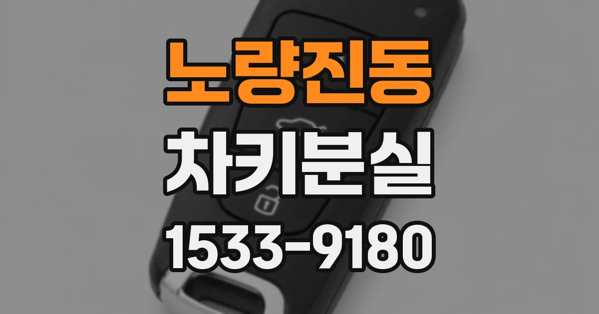 노량진동 차키분실