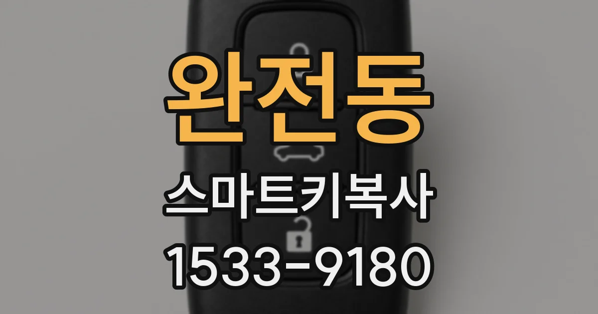 완전동 스마트키복사