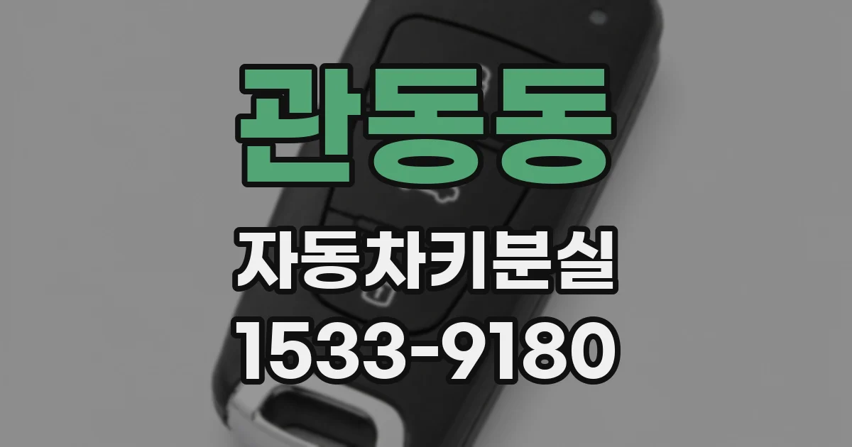 관동동 자동차키분실